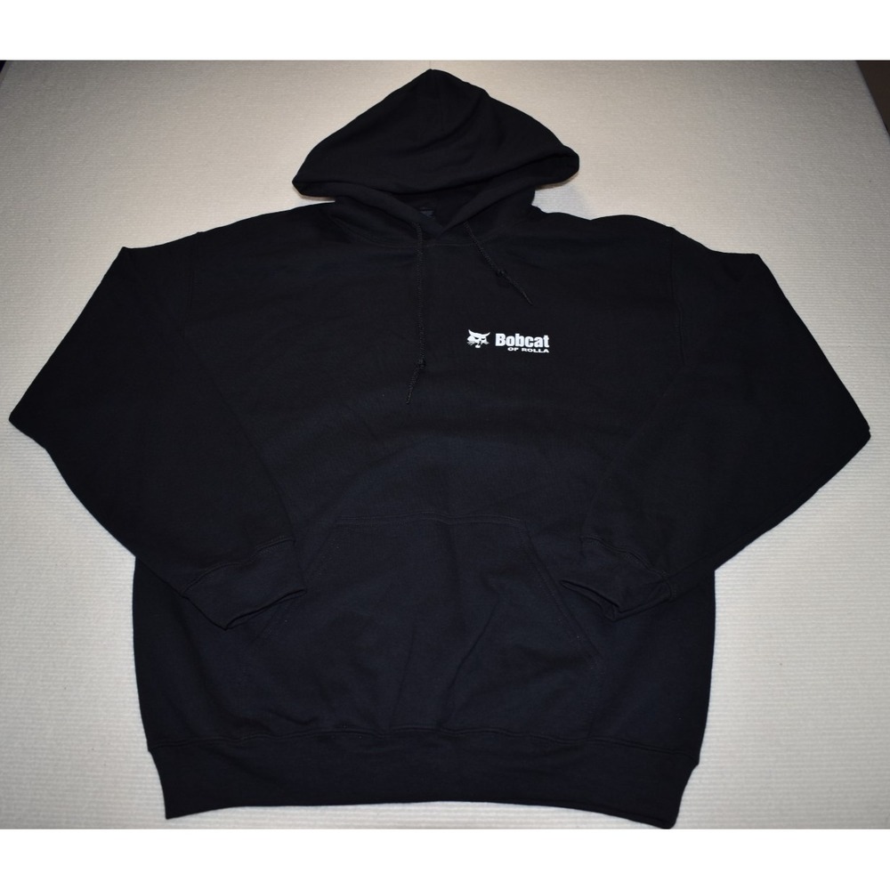 Gildan Heavy Blend "Bobcat of Rolla" Logo Design Hoodie Black Size Medium